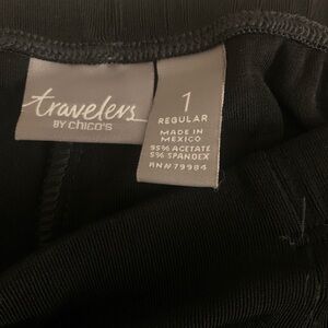 Chico's Black Travelers Regular Pants Chico size 1